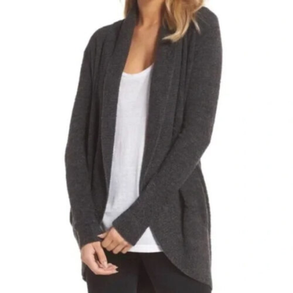 Barefoot Dreams Gray CozyChic Lite Circle Cardigan Sweater XS/S Comfy Coastal